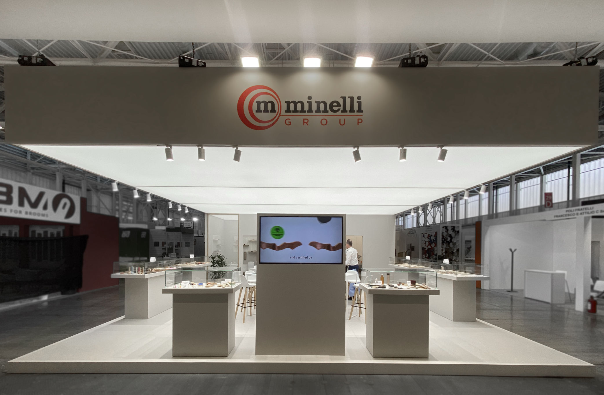 Minelli, World Brush Expo 2024, Bologna, Fiera, Stand, Booth, Exhibit design, Davide Radaelli, DRDS, Davide Radaelli Design Studio